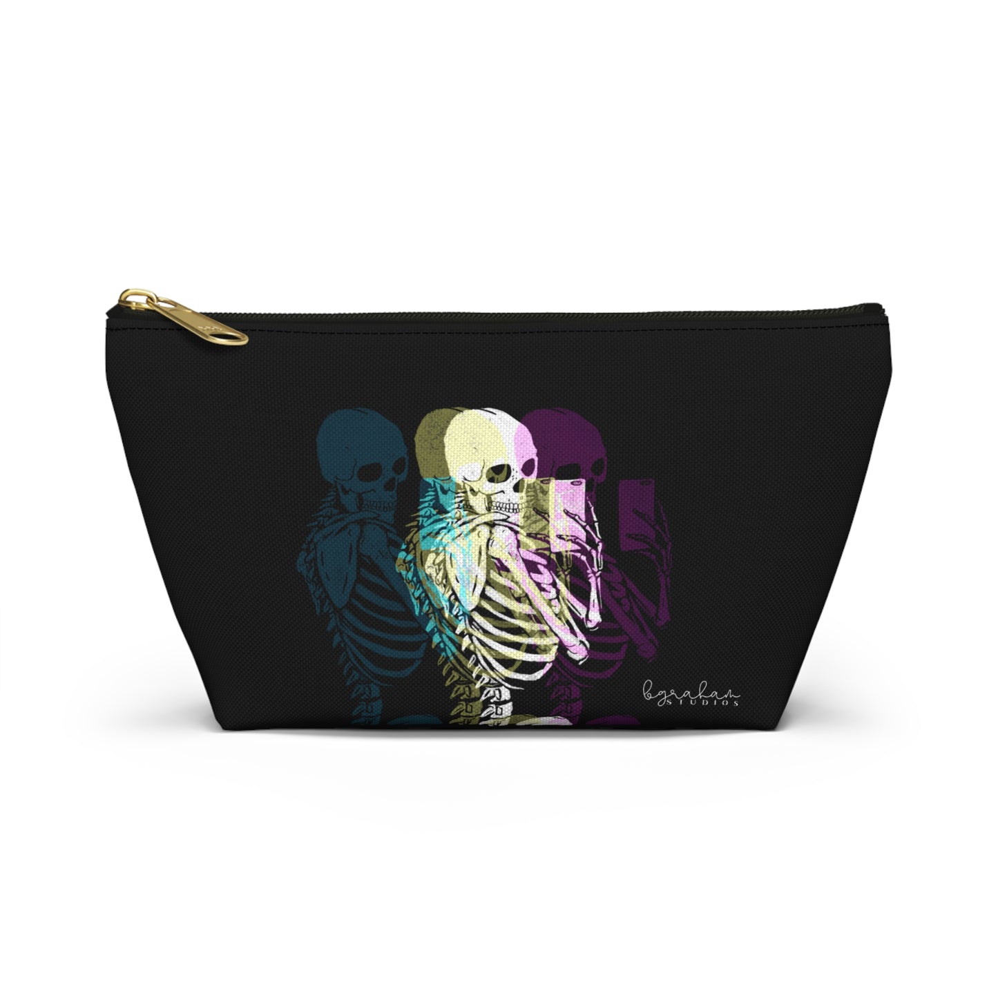Vibrant Skeleton Accessory Pouch – Fun & Stylish Makeup Bag