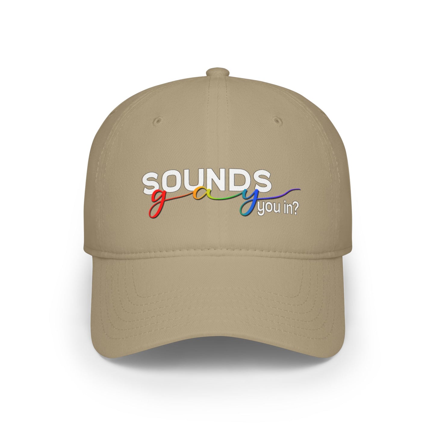 Sounds Gay Low Profile Baseball Cap | LGBTQ+ Pride Headwear