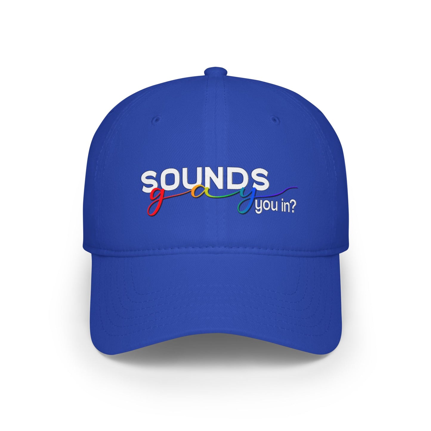 Sounds Gay Low Profile Baseball Cap | LGBTQ+ Pride Headwear