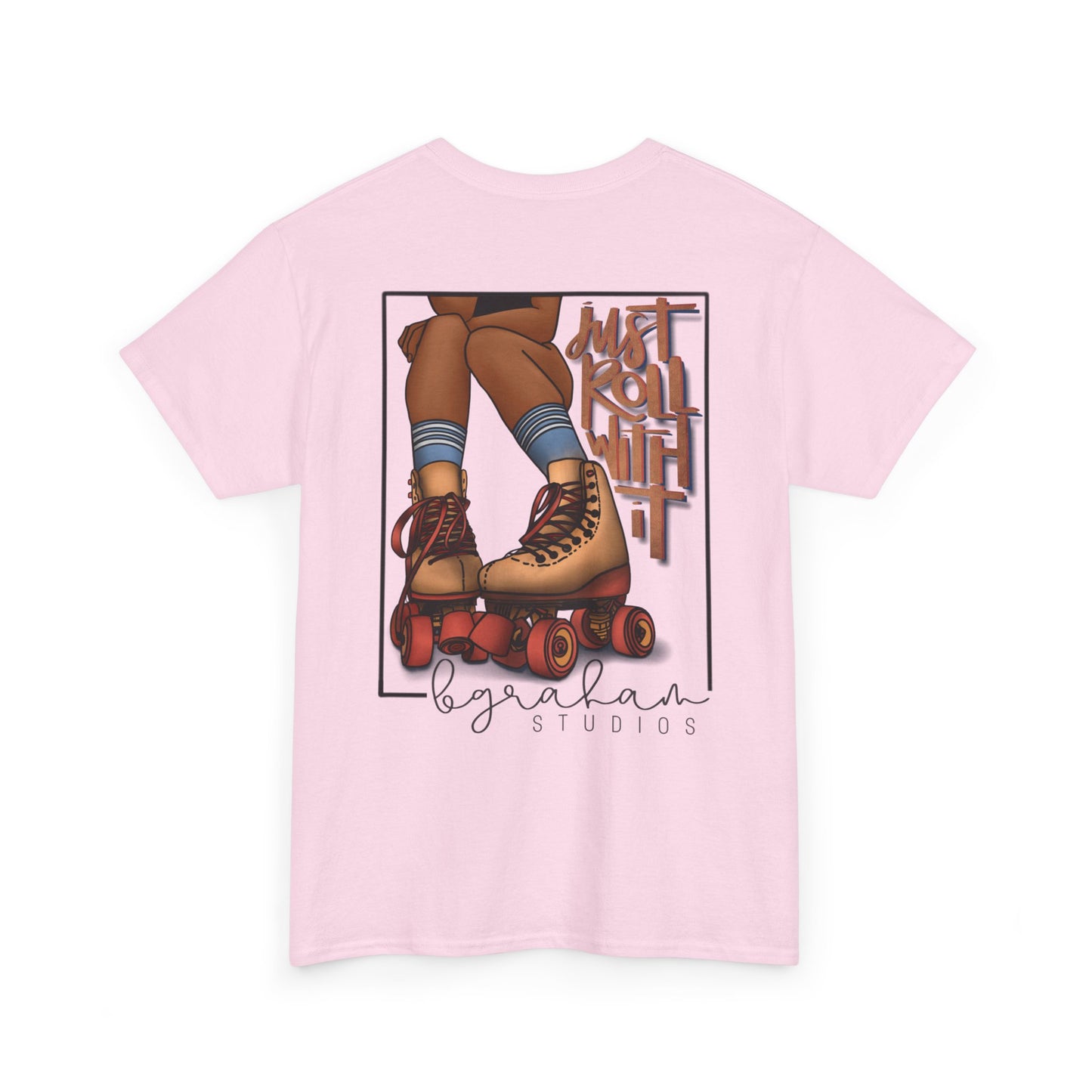 Roller Style Unisex Heavy Cotton Tee – Just Roll With It Design