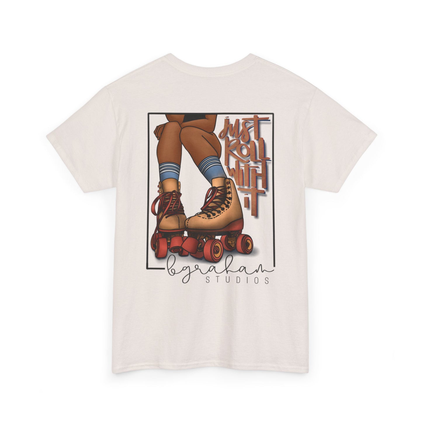Roller Style Unisex Heavy Cotton Tee – Just Roll With It Design