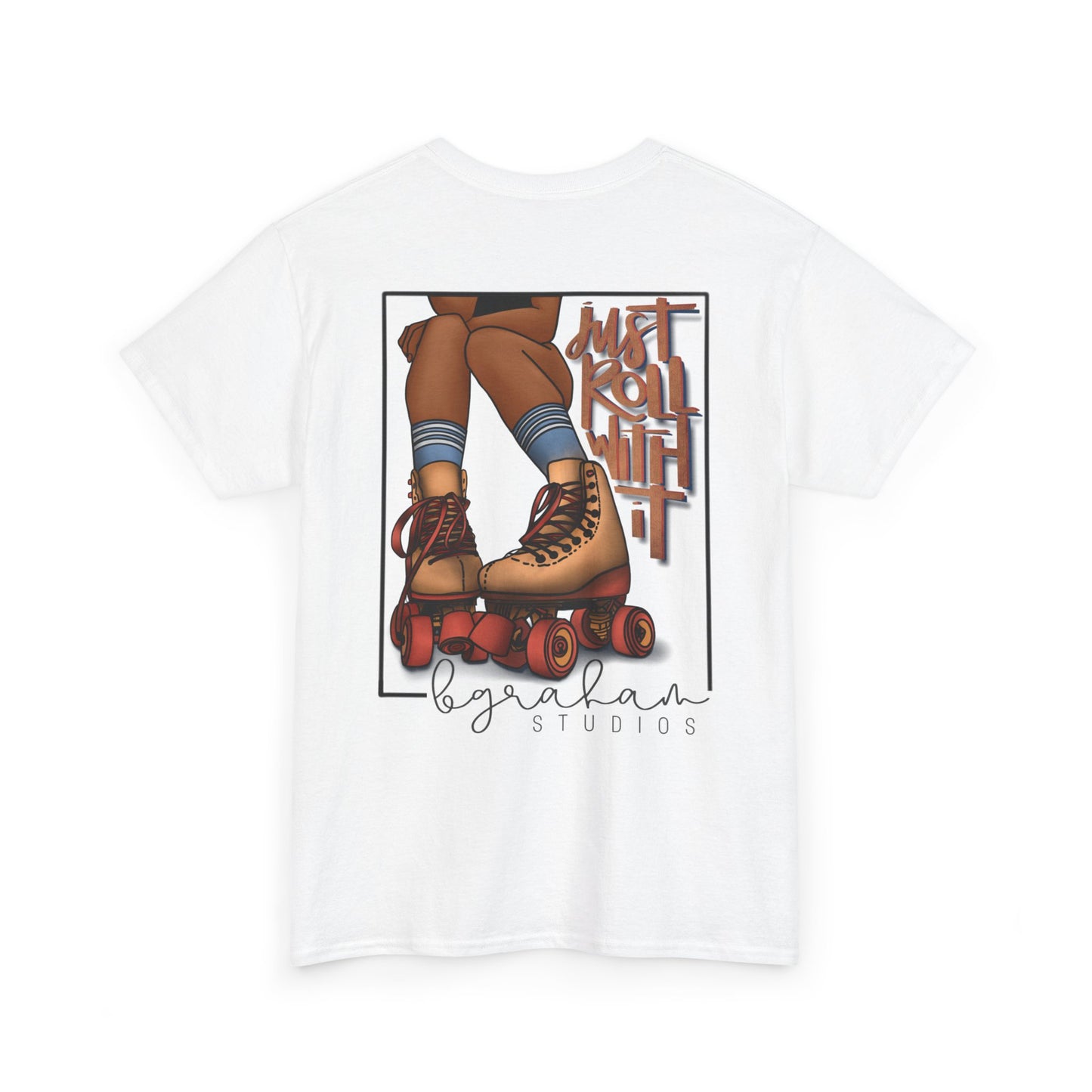 Roller Style Unisex Heavy Cotton Tee – Just Roll With It Design