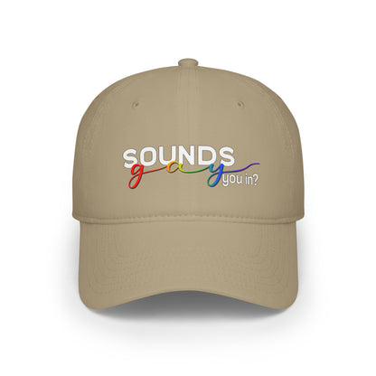 Sounds Gay Low Profile Baseball Cap | LGBTQ+ Pride Headwear
