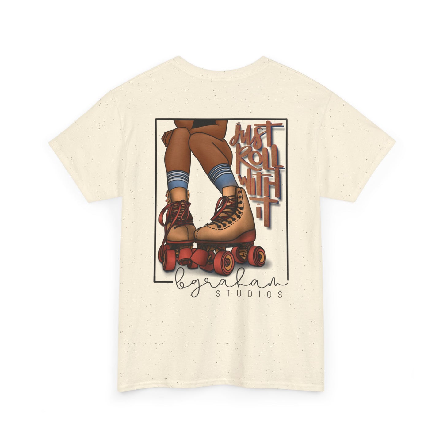 Roller Style Unisex Heavy Cotton Tee – Just Roll With It Design