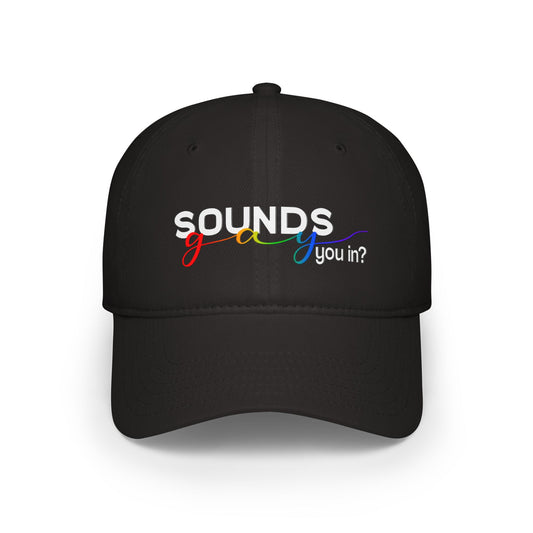 Sounds Gay Low Profile Baseball Cap | LGBTQ+ Pride Headwear